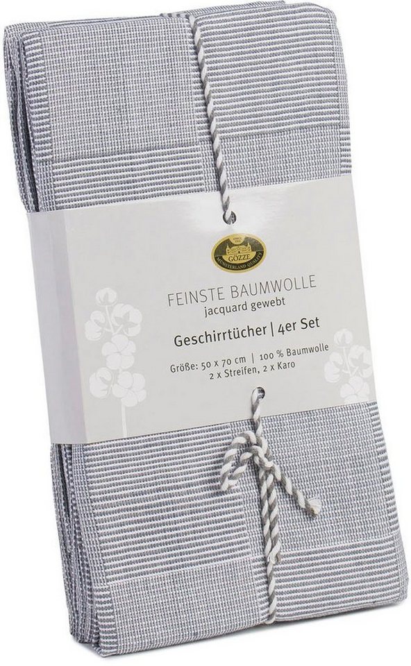 Gözze Geschirrtuch Geschirrtücher, Des. 60054, (Set, 4-tlg), aus 100% Baumwolle, jacquard gewebt – Bild 5 von 5