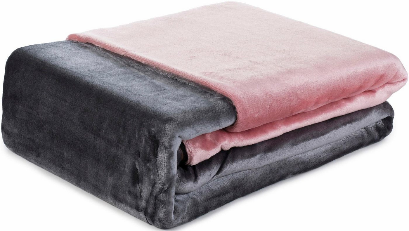 Gözze Wendebettwäsche Superflausch in Gr. 135x200 oder 155x220 cm, Microfaser, 2 teilig, Fleece kuschelig warm im Winter, Bettwäsche mit Wendeoptik – Bild 2 von 3