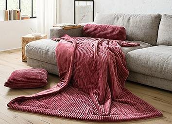 Wohndecke Cordoptik, Gözze, mit Glanzeffekt, Kuscheldecke – Bild 2 von 4