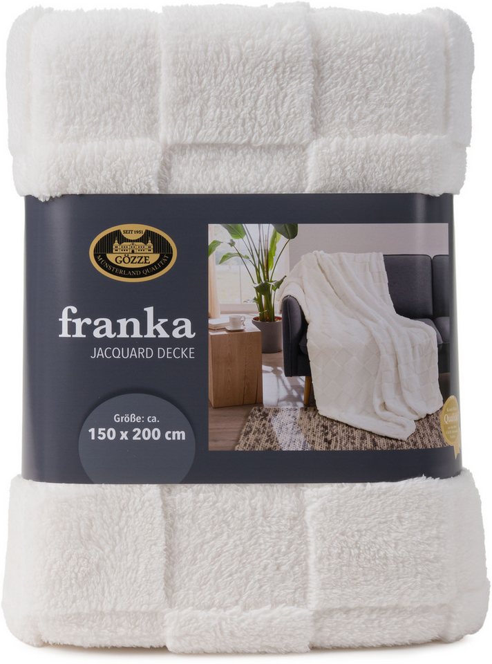 Wohndecke FRANKA Jacquarddecke, Gözze, im modernen Design, aus 100 % Polyester Mikrofaser, rundum gesäumt – Bild 2 von 5