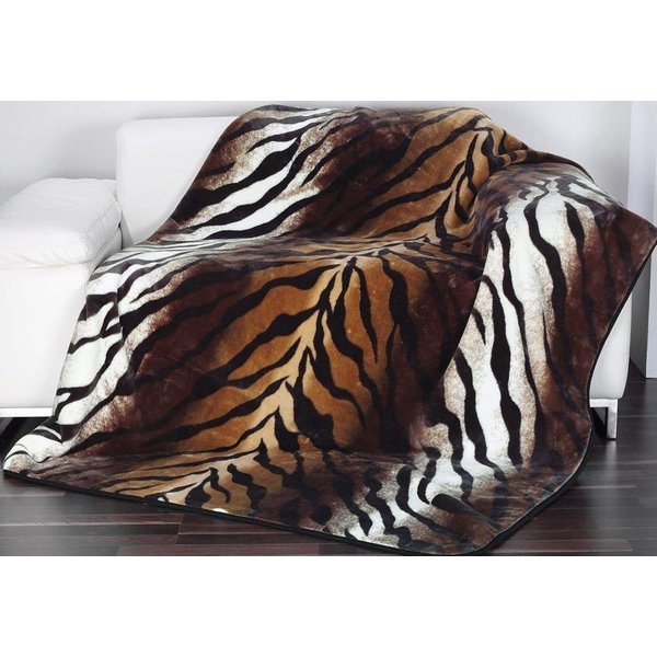 Wohndecke Königstiger, Gözze, Animalprint, Kuscheldecke