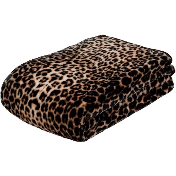 Wohndecke Leopard, Gözze, mit gedrucktem Motiv, Kuscheldecke
