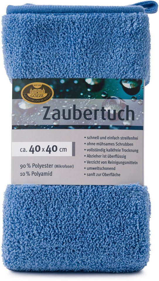 Gözze Zaubertuch Mikrofasertuch (Mikrofaser, 40x40 cm, Set, 2-tlg., hohe Wasseraufnahme, extrem saugstark, zum reinigen und trocknen) – Bild 3 von 5