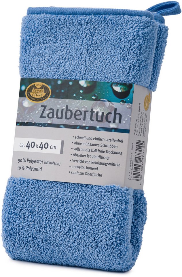 Gözze Zaubertuch Mikrofasertuch (Mikrofaser, 40x40 cm, Set, 2-tlg., hohe Wasseraufnahme, extrem saugstark, zum reinigen und trocknen) – Bild 4 von 5