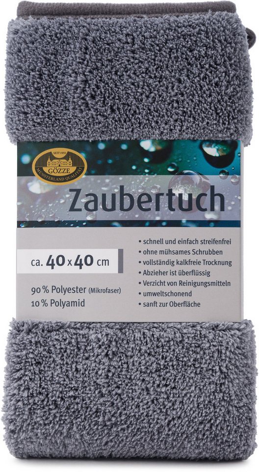 Gözze Zaubertuch Mikrofasertuch (Mikrofaser, 40x40 cm, Set, 2-tlg., hohe Wasseraufnahme, extrem saugstark, zum reinigen und trocknen) – Bild 3 von 5