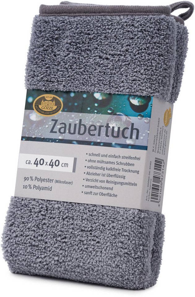 Gözze Zaubertuch Mikrofasertuch (Mikrofaser, 40x40 cm, Set, 2-tlg., hohe Wasseraufnahme, extrem saugstark, zum reinigen und trocknen) – Bild 4 von 5