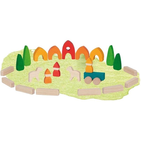 goki Bausteine Mein kleines Dorf Spielbausteine, (packung, 25 St., set), bestens geeignet für freies Spielen
