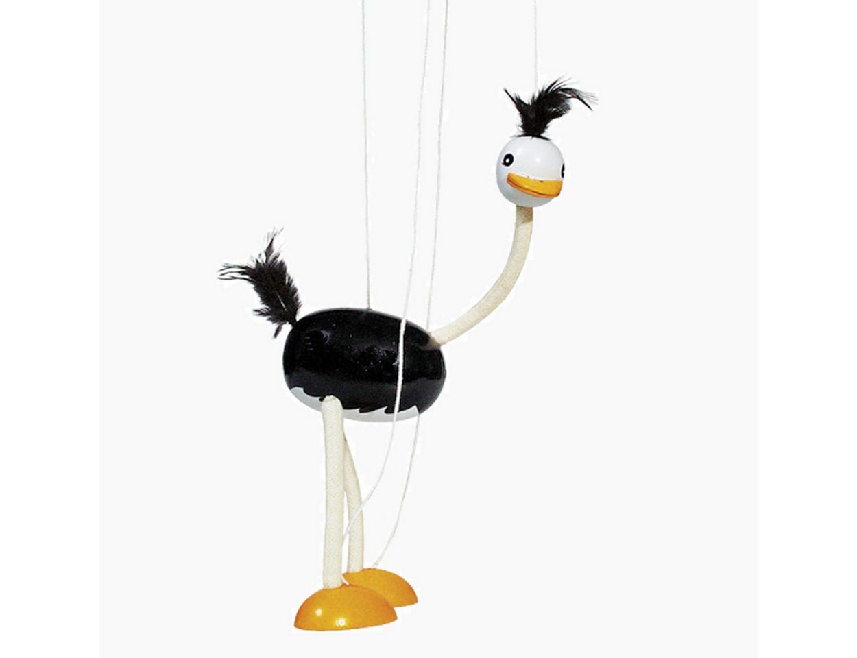 goki Handpuppe Marionette Strauß (Packung, 1-tlg., set), Vollbewegliche Gliedmaßen für grenzenlosen Spielspaß – Bild 5 von 5