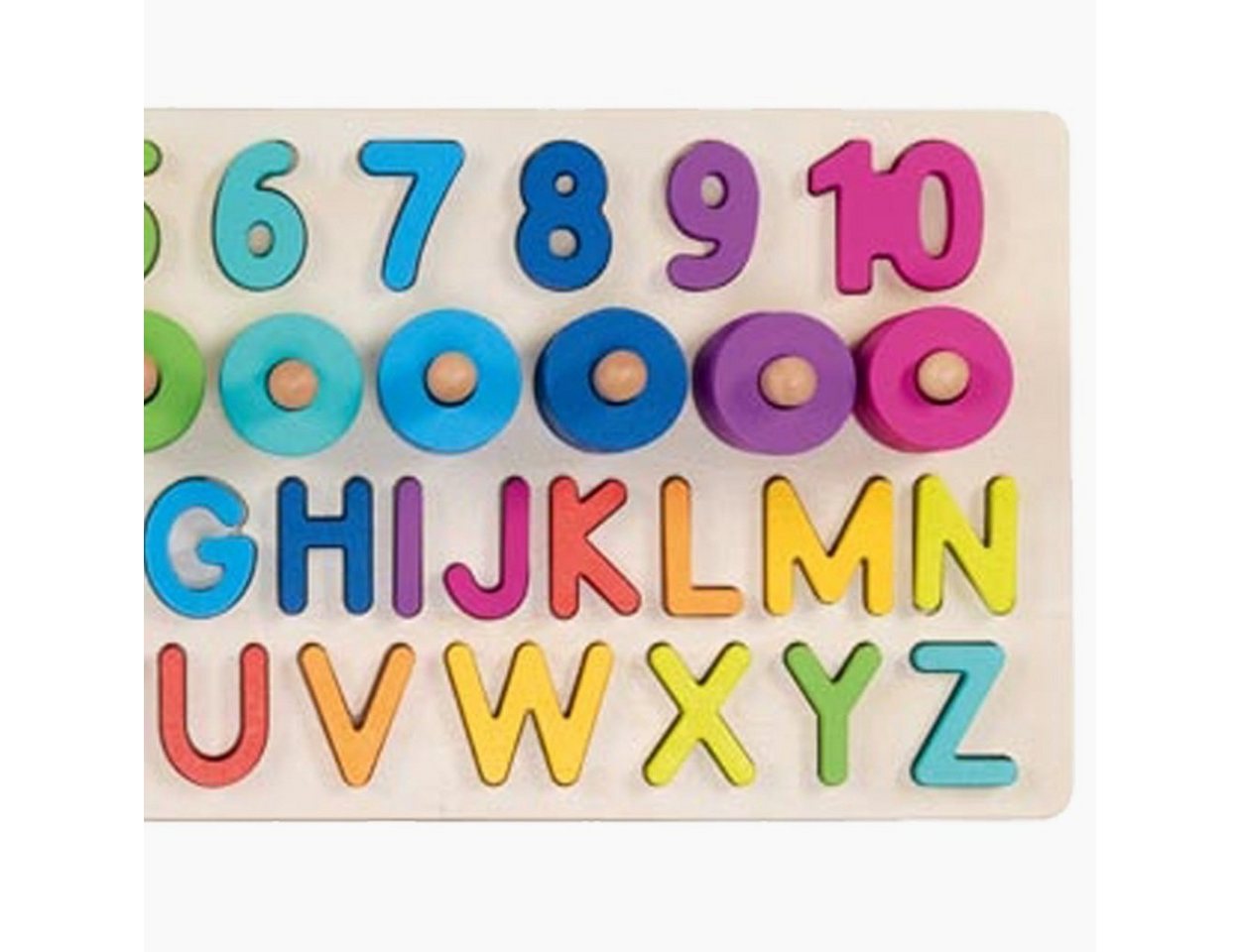 goki Lernspielzeug Alphanumerisches Puzzle (packung, spar set), Auge-Hand-Koordination und Feinmotorik gefördert – Bild 4 von 5