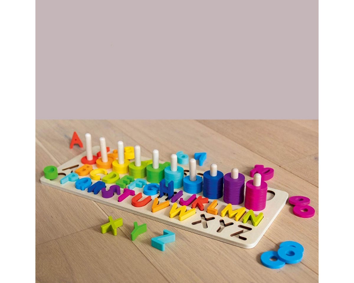 goki Lernspielzeug Alphanumerisches Puzzle (packung, spar set), Auge-Hand-Koordination und Feinmotorik gefördert – Bild 5 von 5