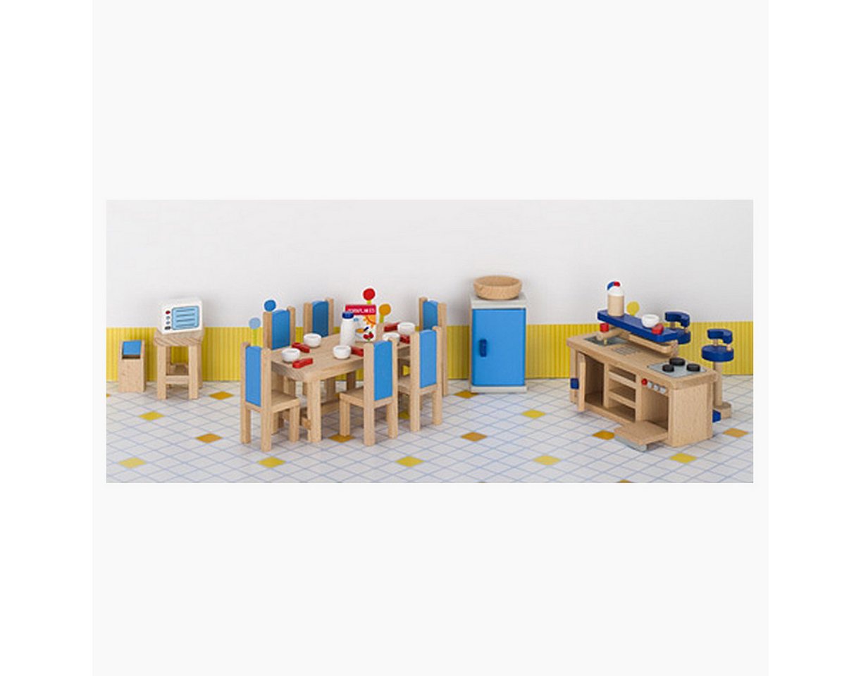 goki Puppenhaus Küche, (packung, 30-tlg., set), Puppenmöbel mit detailverliebten Accessoires – Bild 3 von 5