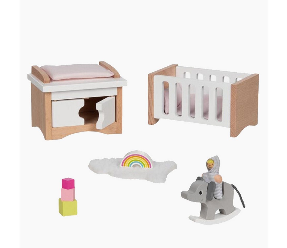 goki Puppenhausmöbel Puppenmöbel Style, Babyzimmer (packung, 12tlg., spar set), Spielspaß und Freude an der Puppenstube – Bild 2 von 5