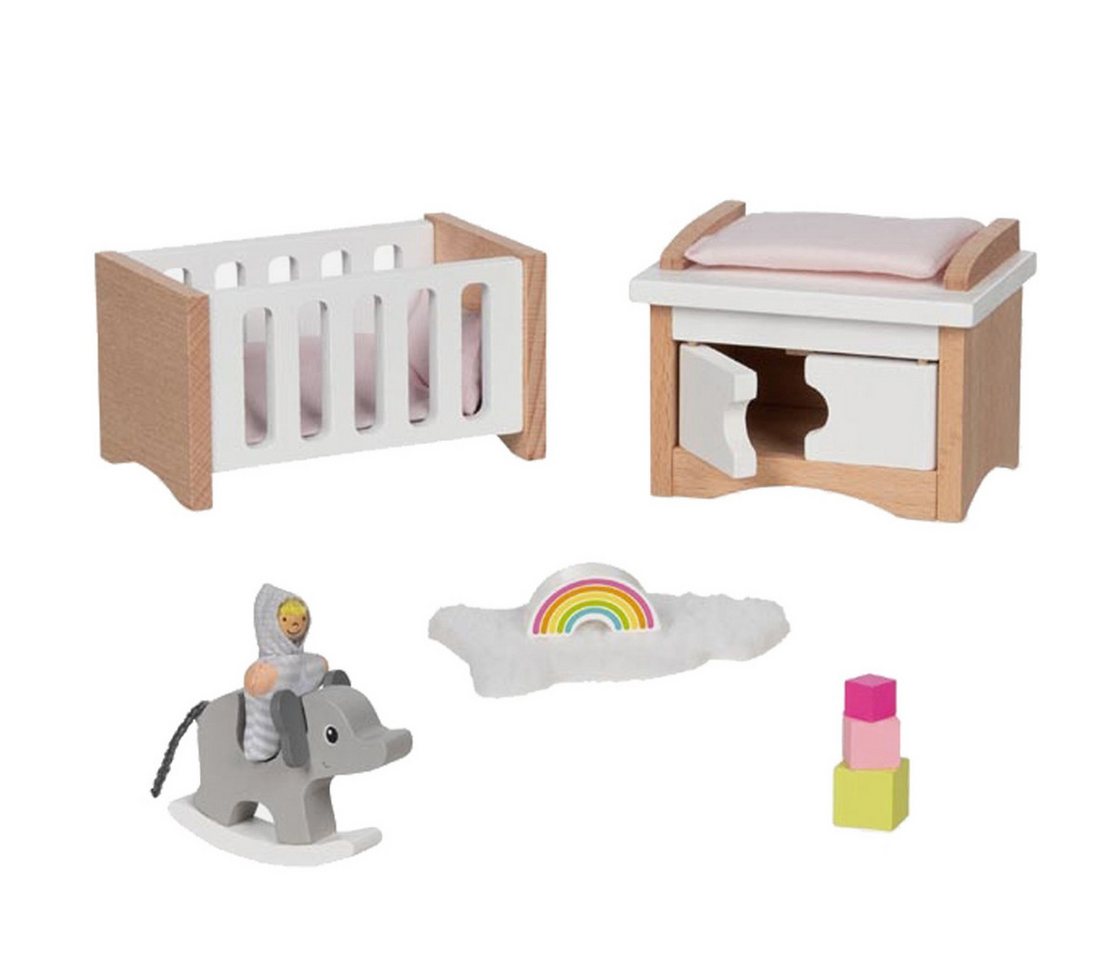 goki Puppenhausmöbel Puppenmöbel Style, Babyzimmer (packung, 12tlg., spar set), Spielspaß und Freude an der Puppenstube – Bild 5 von 5