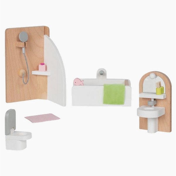 goki Puppenhausmöbel Puppenmöbel Style, Badezimmer (packung, 10tlg., set), passen perfekt zu jedem Puppenhaus