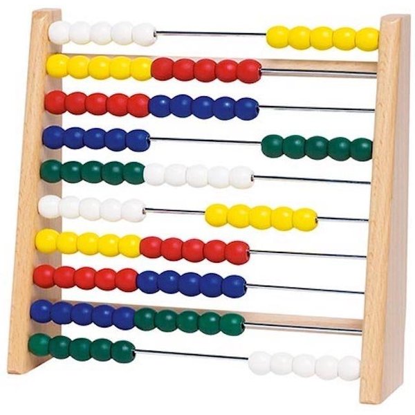 goki Rechenschieber Rechenrahmen Zählrahmen 1 - 100 Schule Schulanfang Holz-Zählrahmen, (Set, 1-tlg., 1), Material: Holz und Stäbe aus Metall