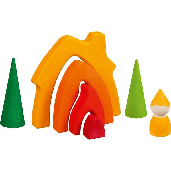 goki Zwergenhaus Spielbausteine, (7 St), goki evolution