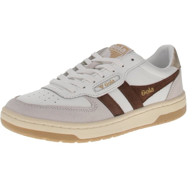 Gola Gola Hawk - Damen Sneaker - White-Dark Brown-Gold Sneaker