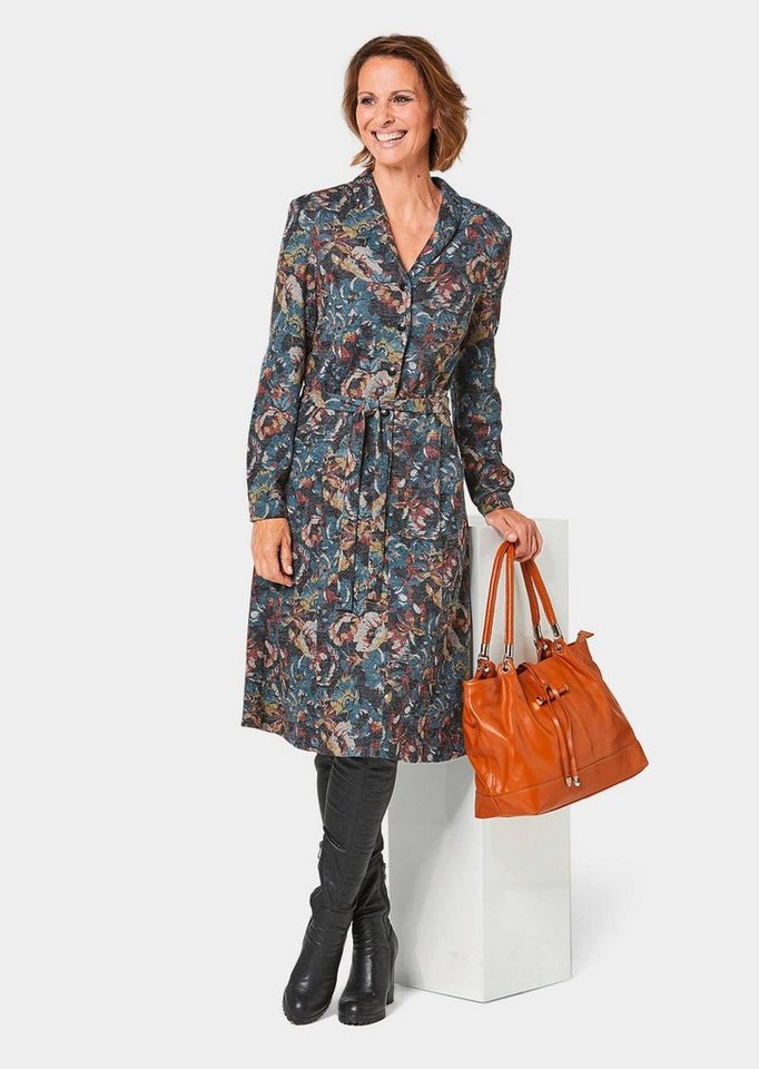 GOLDNER Blusenkleid Hemdblusenkleid mit Bindegürtel – Bild 4 von 4