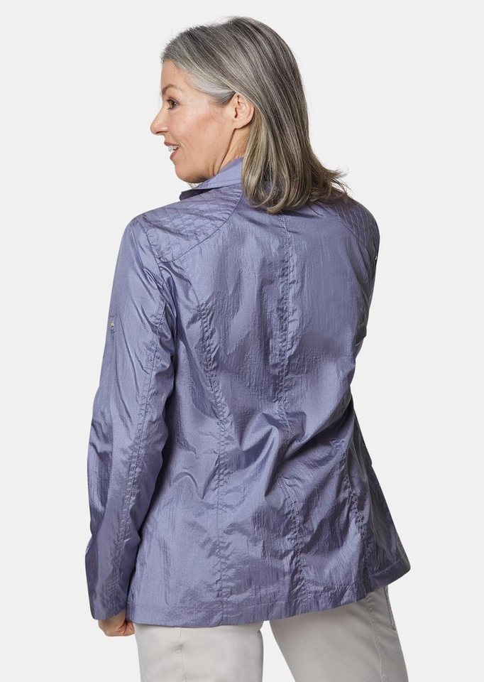 GOLDNER Outdoorjacke Freizeitjacke mit Steppdetails Outdoorjacke mit Hemdkragen, Reißverschluss, Druckknöpfen und Langarm – Bild 3 von 5