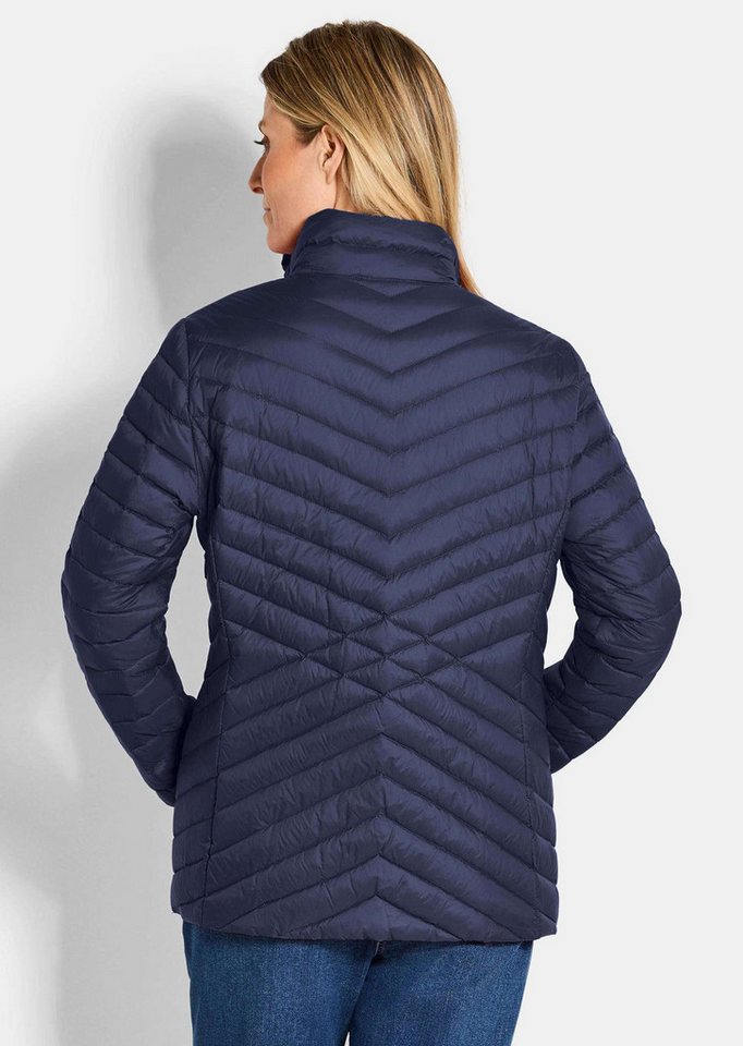 GOLDNER Steppjacke Herbstjacke mit Daunen, Stehkragen Verlängerte Jacke in femininer Steppung mit Reißverschluss – Bild 3 von 5