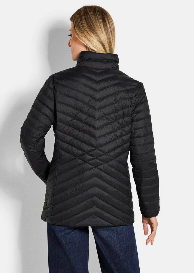 GOLDNER Steppjacke Herbstjacke mit Daunen, Stehkragen Verlängerte Jacke in femininer Steppung mit Reißverschluss – Bild 3 von 5