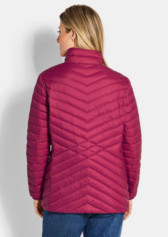 GOLDNER Steppjacke Herbstjacke mit Daunen, Stehkragen Verlängerte Jacke in femininer Steppung mit Reißverschluss – Bild 3 von 5