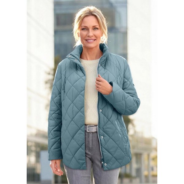 GOLDNER Steppjacke Kurzgröße: Moderne Winterjacke mit Stehkragen Rautensteppmantel mit Eingriffstaschen, Reißverschluss und Langarm