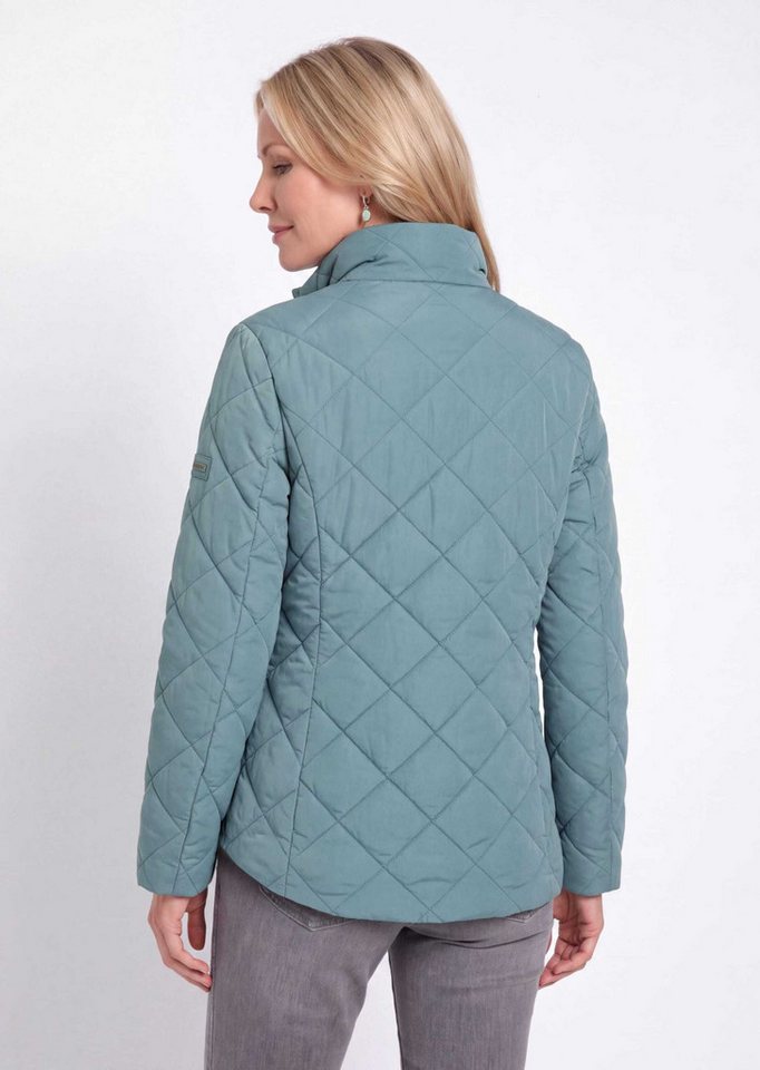 GOLDNER Steppjacke Kurzgröße: Moderne Winterjacke mit Stehkragen Rautensteppmantel mit Eingriffstaschen, Reißverschluss und Langarm – Bild 4 von 5