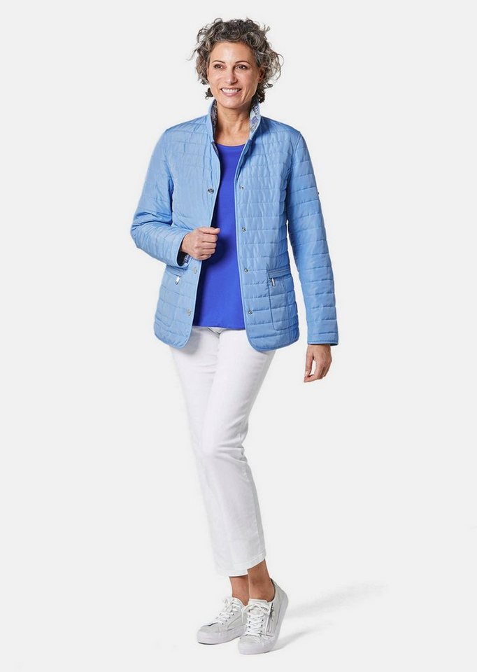 GOLDNER Steppjacke Leichte Steppjacke mit Wendefunktion Patch-Dessin und Reverskragen als modische Akzente – Bild 2 von 5