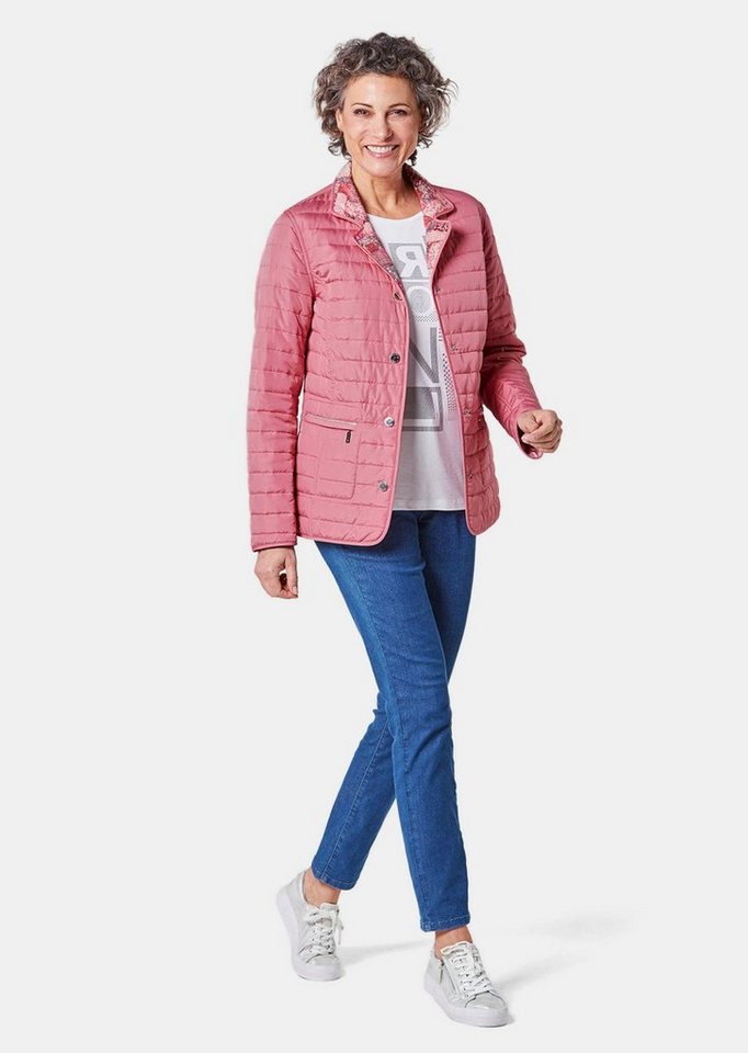GOLDNER Steppjacke Leichte Steppjacke mit Wendefunktion Patch-Dessin und Reverskragen als modische Akzente – Bild 2 von 5