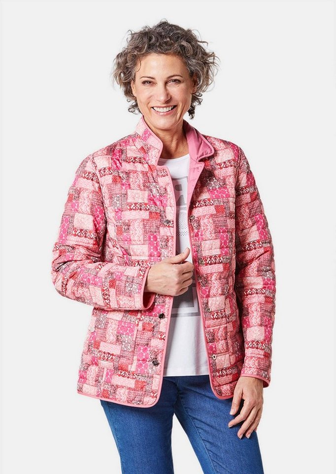 GOLDNER Steppjacke Leichte Steppjacke mit Wendefunktion Patch-Dessin und Reverskragen als modische Akzente – Bild 4 von 5