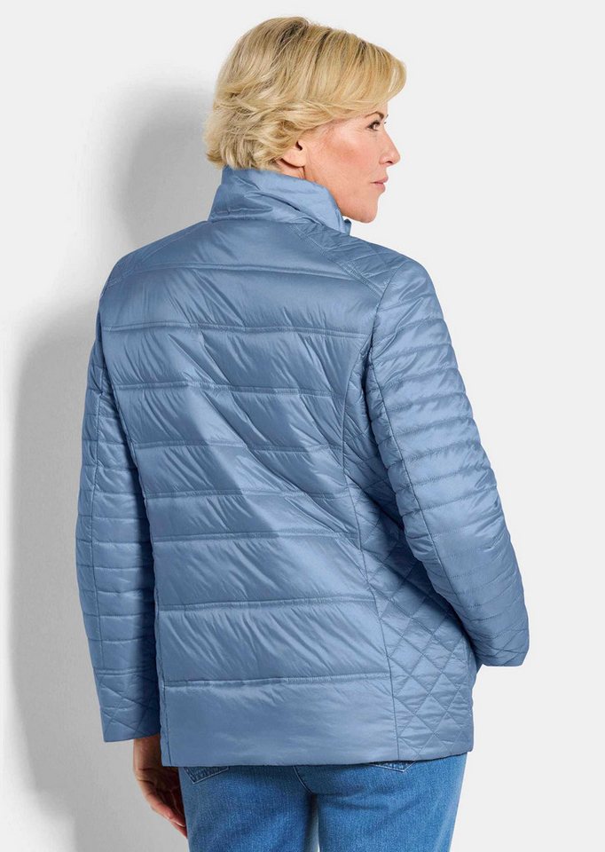 GOLDNER Steppjacke Übergangsjacke mit Muster-Mix Windjacke mit Stehkragen, Reißverschluss, Taschen und Langarm – Bild 3 von 5