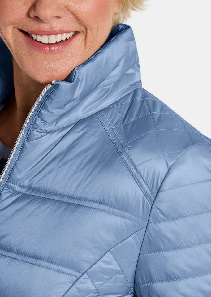 GOLDNER Steppjacke Übergangsjacke mit Muster-Mix Windjacke mit Stehkragen, Reißverschluss, Taschen und Langarm – Bild 5 von 5