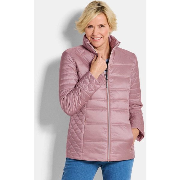 GOLDNER Steppjacke Übergangsjacke mit Muster-Mix Windjacke mit Stehkragen, Reißverschluss, Taschen und Langarm