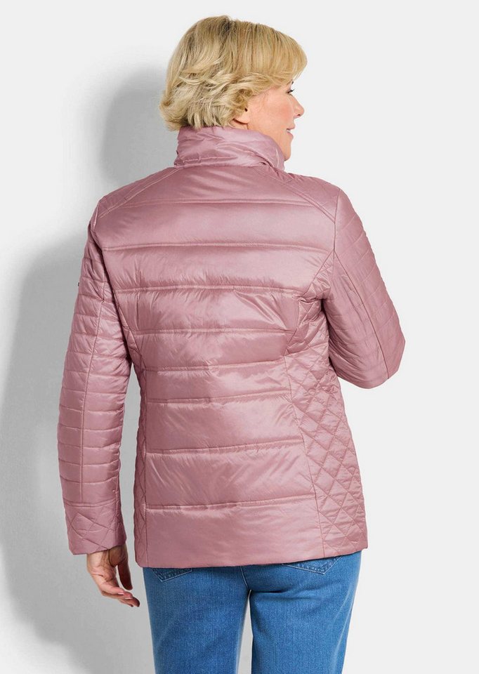 GOLDNER Steppjacke Übergangsjacke mit Muster-Mix Windjacke mit Stehkragen, Reißverschluss, Taschen und Langarm – Bild 3 von 5