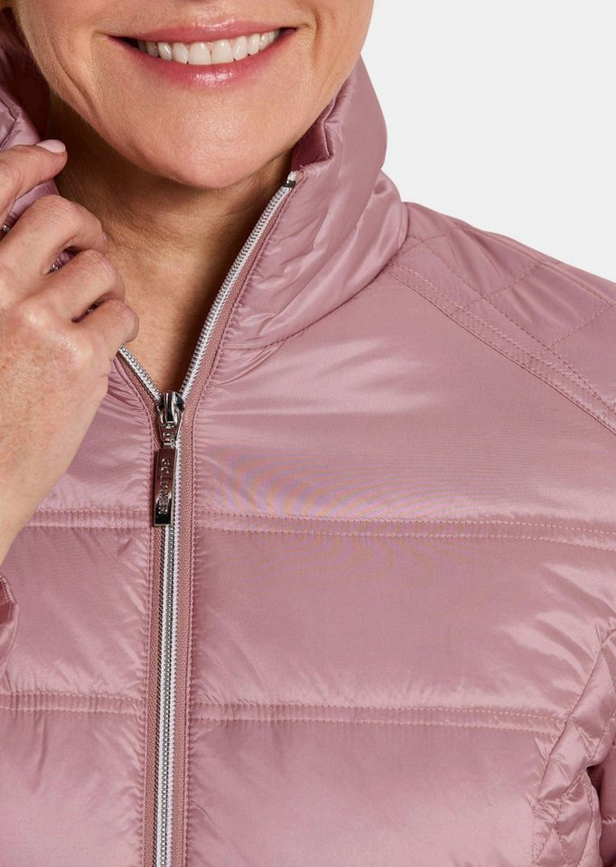 GOLDNER Steppjacke Übergangsjacke mit Muster-Mix Windjacke mit Stehkragen, Reißverschluss, Taschen und Langarm – Bild 5 von 5