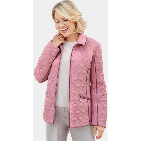 GOLDNER Steppjacke Winterjacke mit Stehkragen Freizeitjacke mit Reißverschluss, Reißverschlusstaschen und Langarm