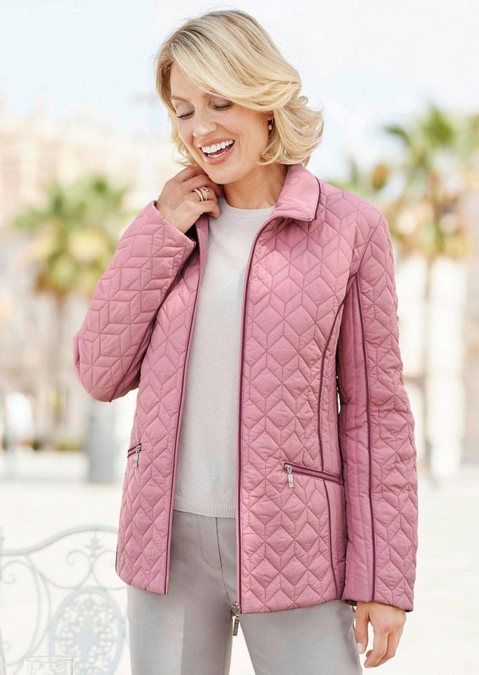 GOLDNER Steppjacke Winterjacke mit Stehkragen Freizeitjacke mit Reißverschluss, Reißverschlusstaschen und Langarm – Bild 3 von 3
