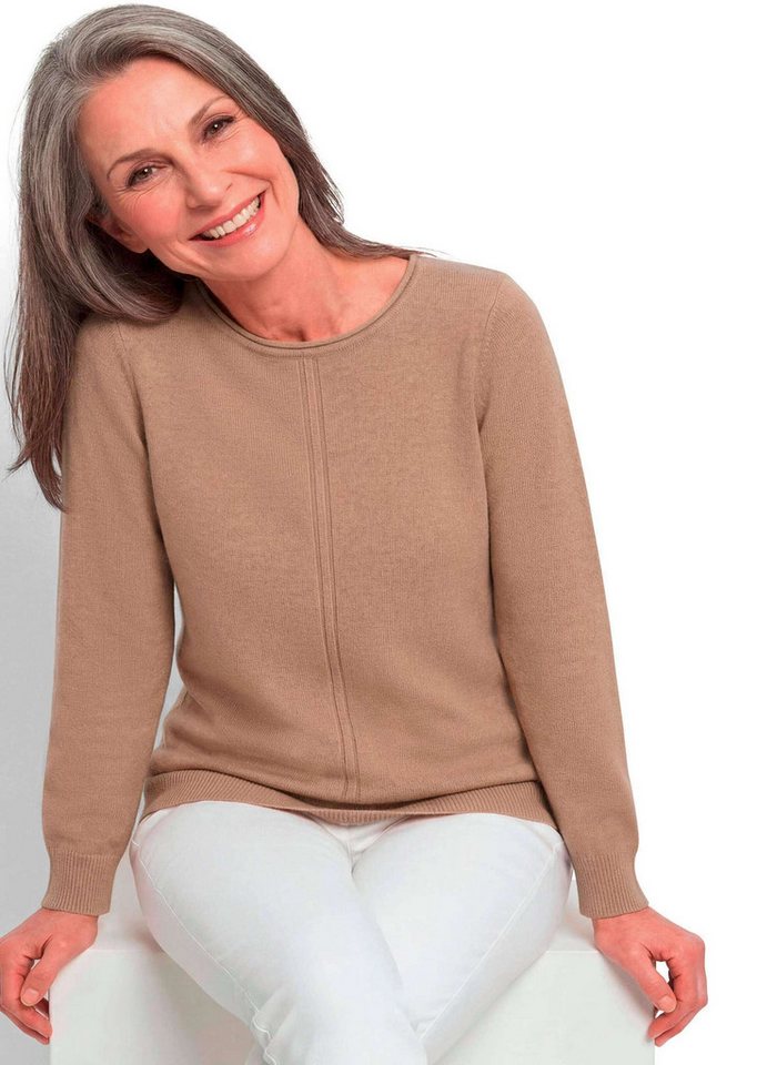 GOLDNER Strickpullover Merinopullover mit U-Boot-Ausschnitt Edler Feinstrick aus reiner Merinowolle mit Rollkante und Langarm – Bild 4 von 5