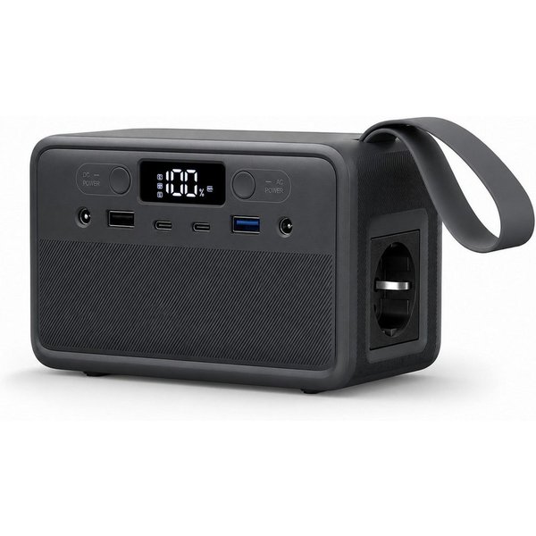 Goldstern-Tech Powerstation 89,6 Wh LiFePO4-Akku Tragbarer Stromspeicher (12 V), 200 W Spitzenleistung, 2x USB-C, LED-Licht