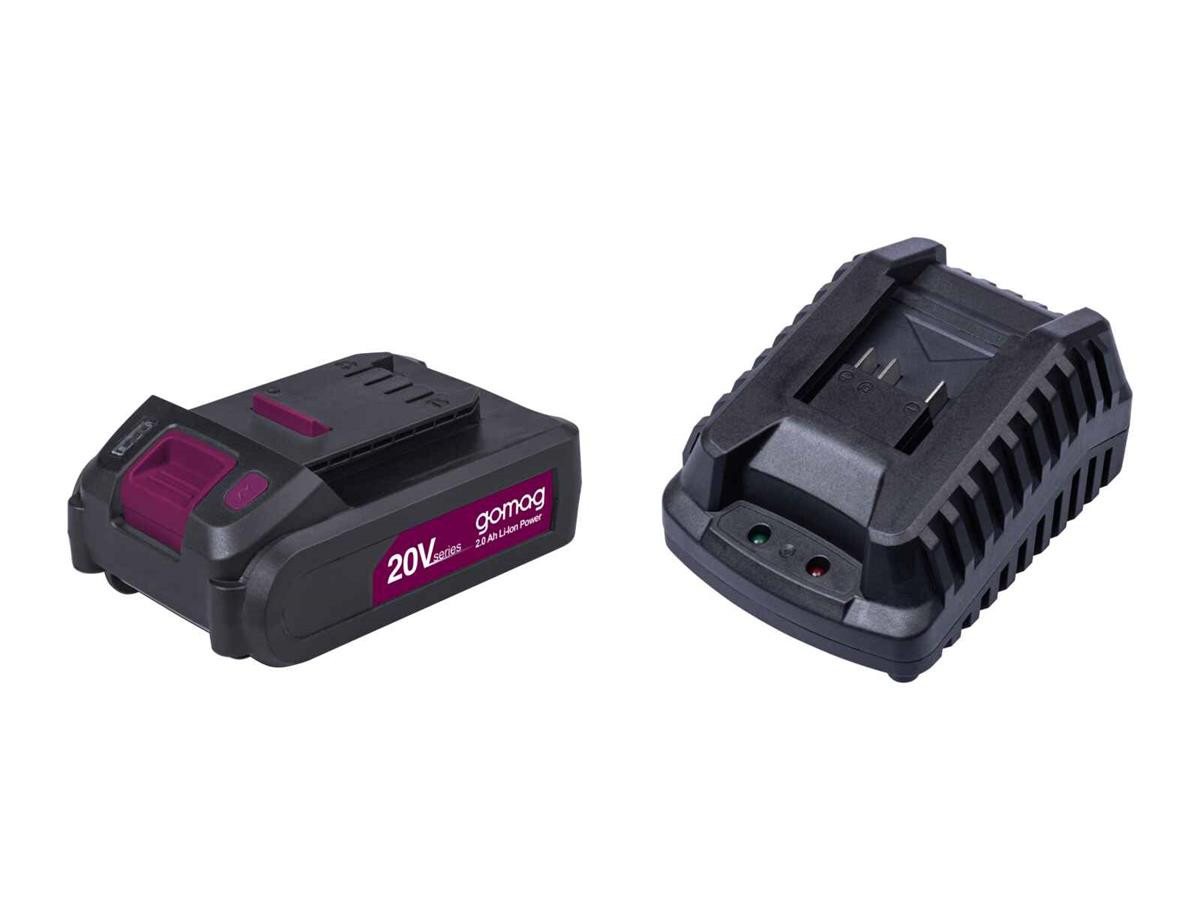 Gomag Akku-Winkelschleifer GO-WS125 1x 2,0 Ah Starterkit, 12 Trennscheiben, max. 10000 U/min, (Set), Staub- und korrosionsgeschütztes Gehäuse – Bild 3 von 5