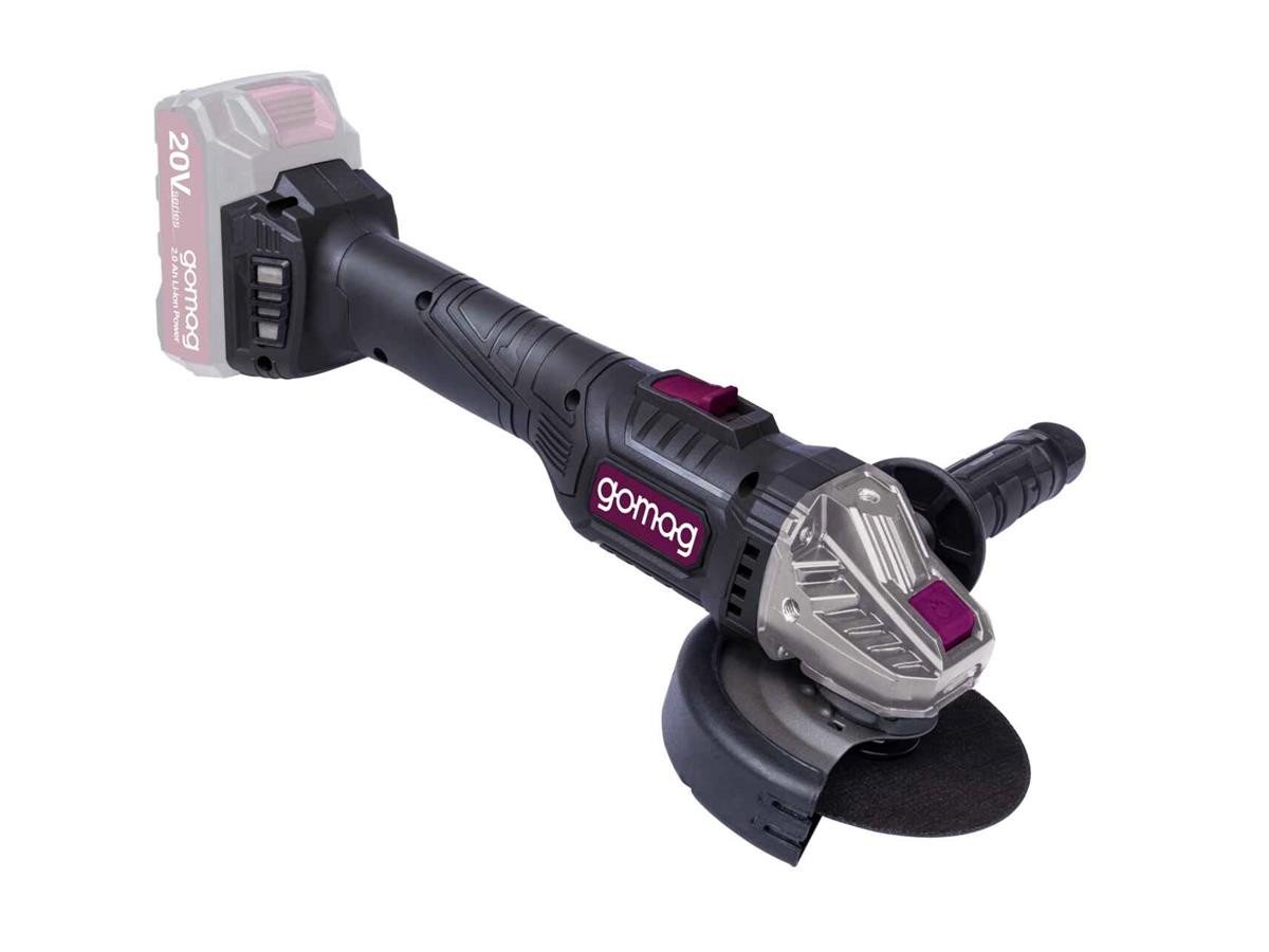 Gomag Akku-Winkelschleifer GO-WS125 1x 2,0 Ah Starterkit, 12 Trennscheiben, max. 10000 U/min, (Set), Staub- und korrosionsgeschütztes Gehäuse – Bild 5 von 5