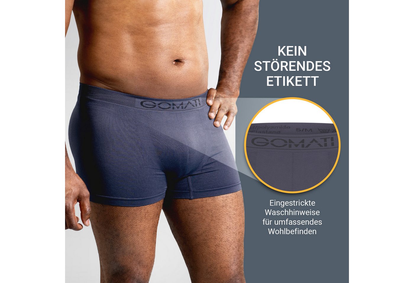 Gomati Boxershorts Herren Seamless Pants (6er Pack) Microfaser-Elasthan Boxershorts – Bild 5 von 5