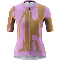 GONSO Damen Shirt Road Jersey Print W, Größe 44 in Lila