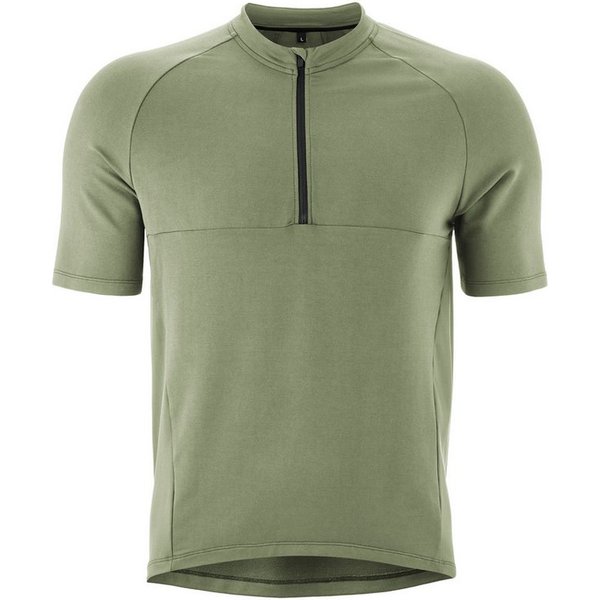 Gonso Radtrikot Adventure Jersey Nature M Herren Fahrradtrikot kurzarm, bequemes Half-Zip Trikot, Slim Fit