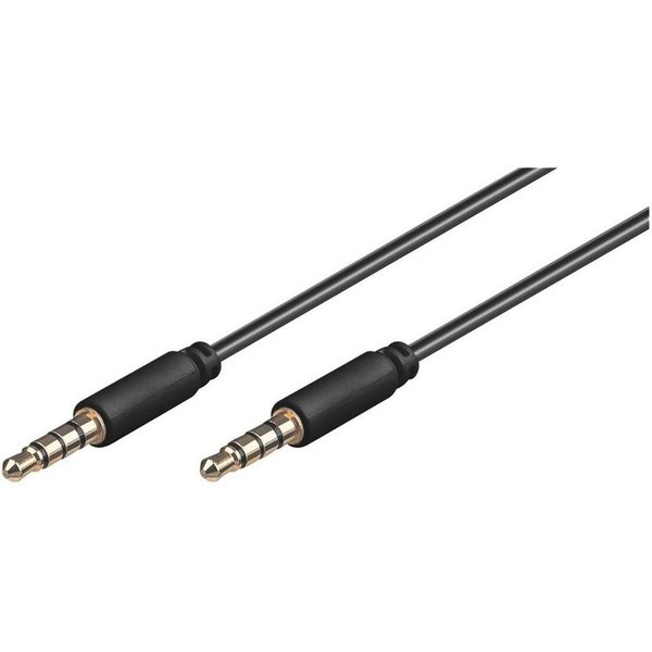Goobay Audio-Kabel, 3.5 mm Klinke/Jack, Stecker (200 cm), vergoldete Kontakte