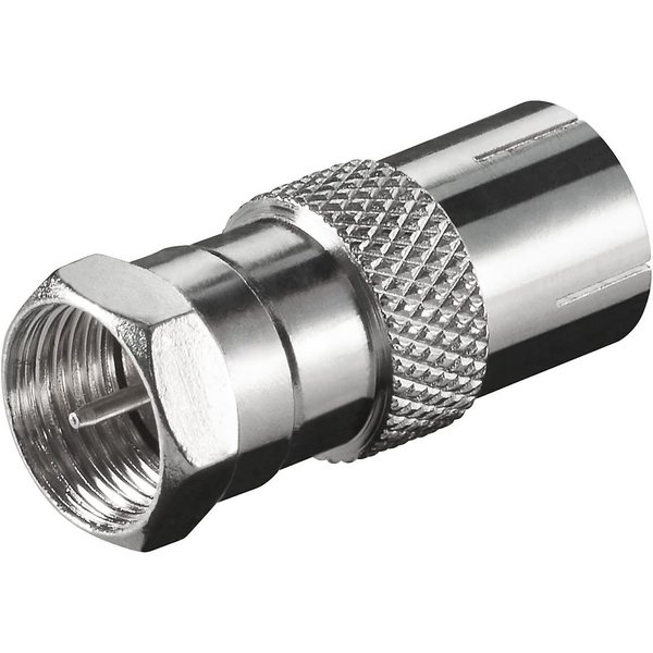 Goobay F-Adapter: F-Stecker > Koax-Buchse SAT-Kabel