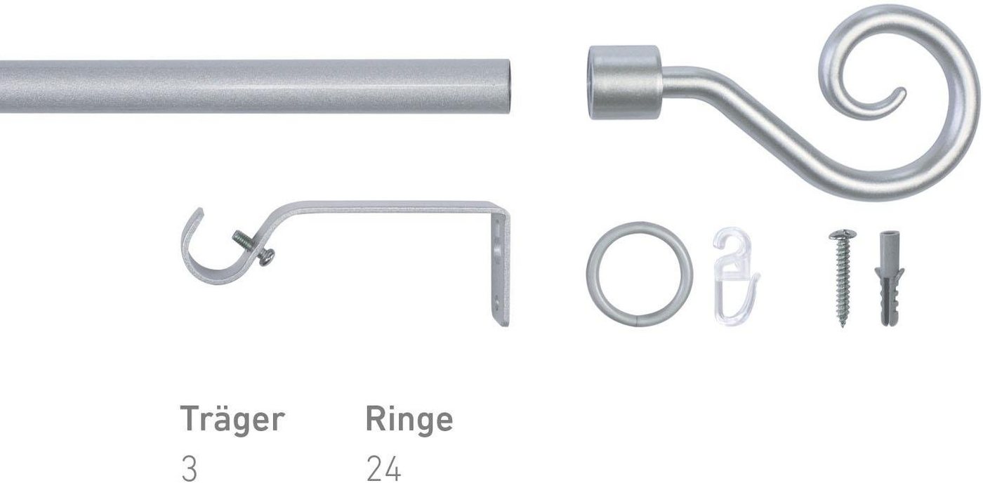 Good Life Gardinenstange Mala, Ø 13 mm, 1-läufig, ausziehbar, verschraubt, Kunststoff, Metall – Bild 3 von 5