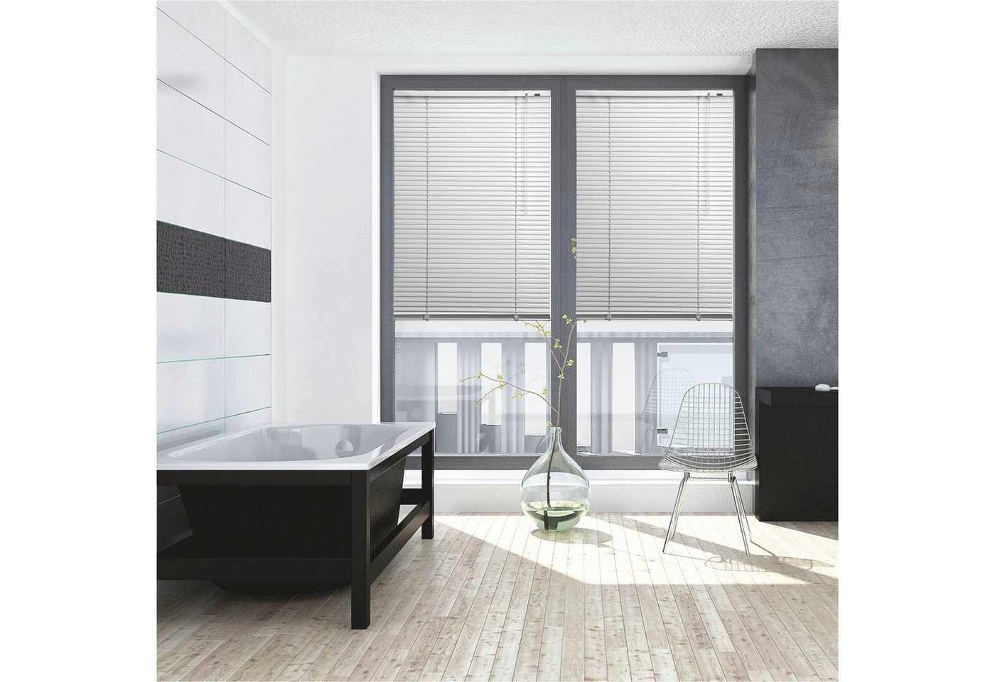 Good Life Jalousie Matti, ohne Bohren, freihängend, Klemmfix-Jalousie aus Aluminium – Bild 2 von 5