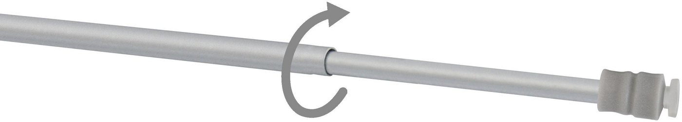 Good Life Scheibenstange flexx, Ø 8 mm, 1-läufig, ausdrehbar, ohne Bohren, geklemmt, Kunststoff, Metall – Bild 3 von 5